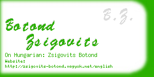 botond zsigovits business card